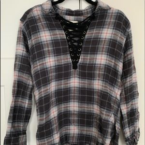 Lace Up Flannel